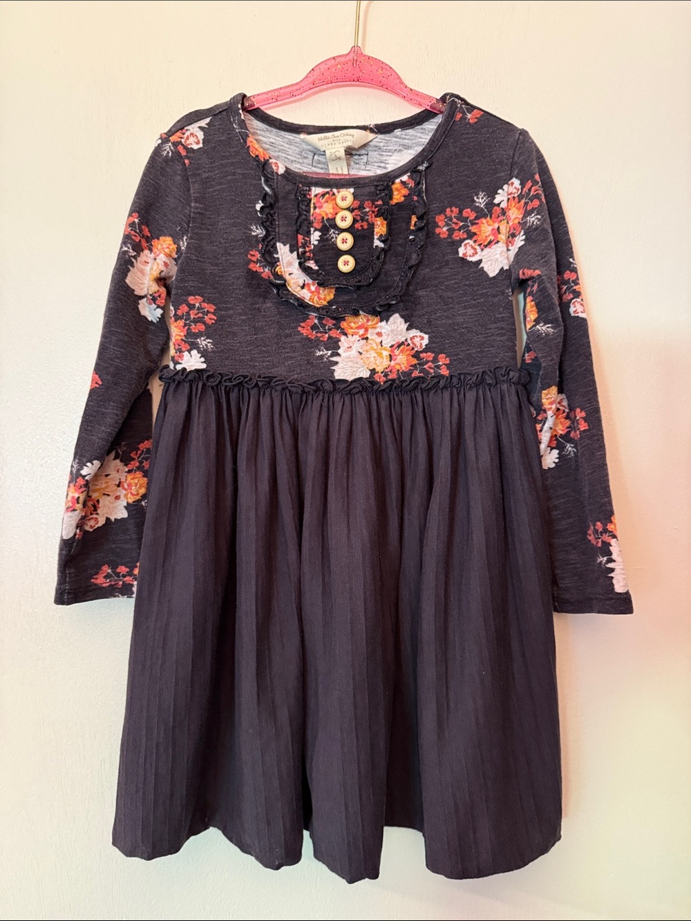 Matilda Jane with Joanna Gaines Black Floral Long-Sleeve Dress